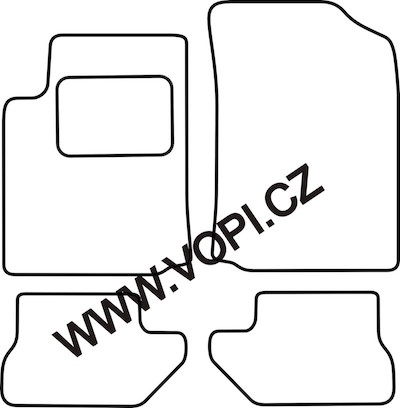 Přesné gumové koberce béžové / šedé Citroen C3 Pluriel 2003 - 2005